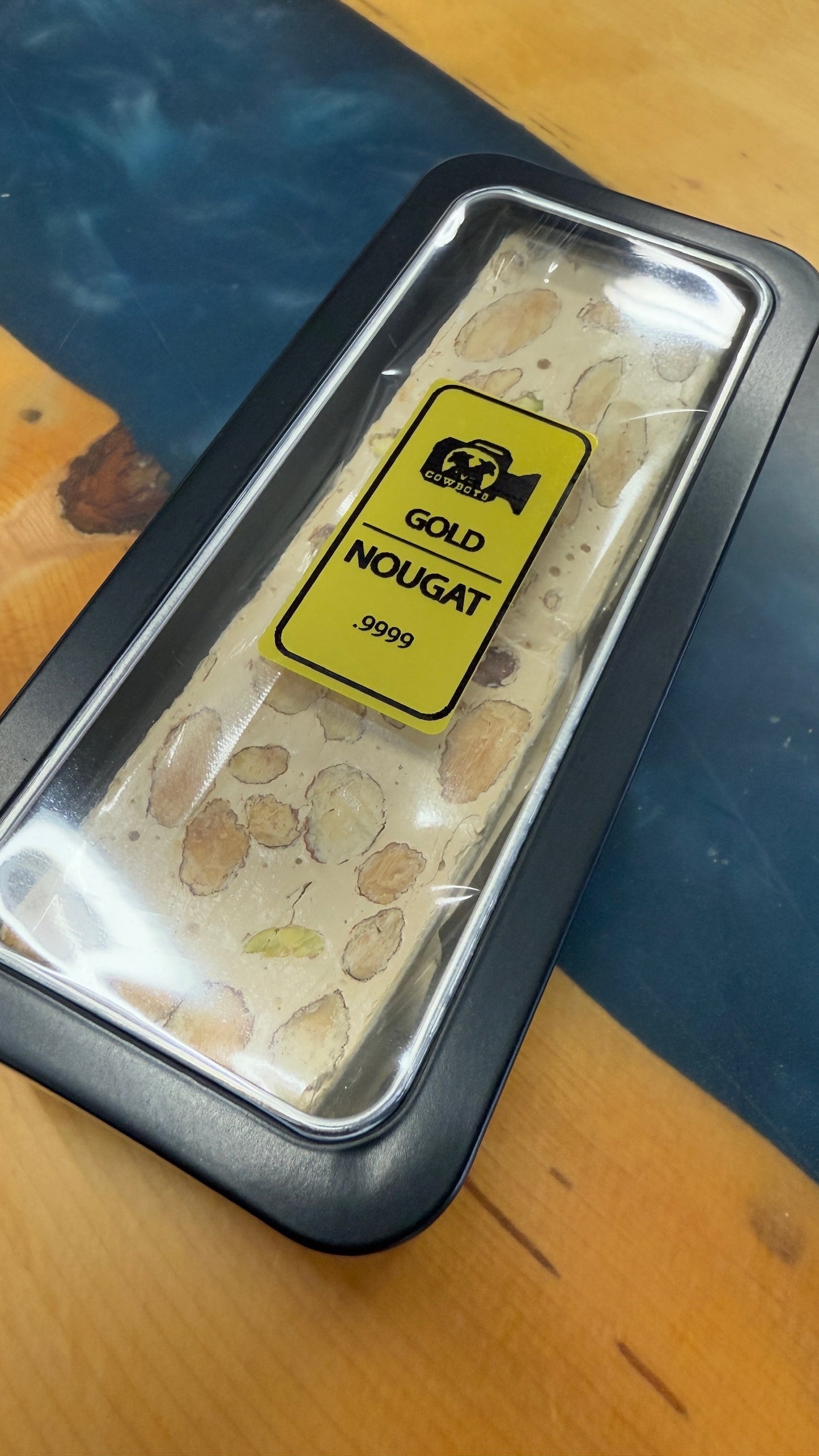 Premium Gold Nougat Block - Almond and Pistachio - 150g